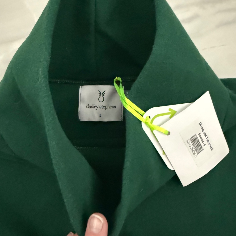 Dudley Stephens Forest Green Fleece Turtleneck